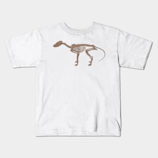 Fox Skeleton Fossilized Kids T-Shirt